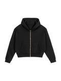 Fleece Zip-Up Boxy Hoodie
