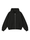 Black + Gray Double Layered Zip Hoodie